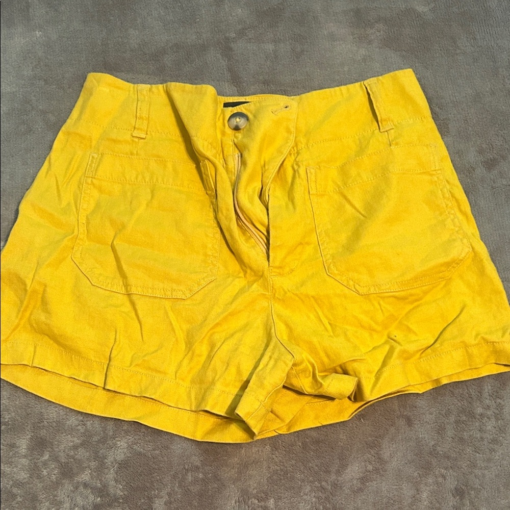 Maeve by Anthropologie High Waist Yellow Women's Shorts